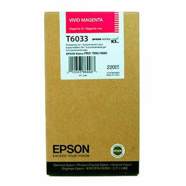 Epson Tintenpatrone vivid magenta T 603  220 ml     T 6033