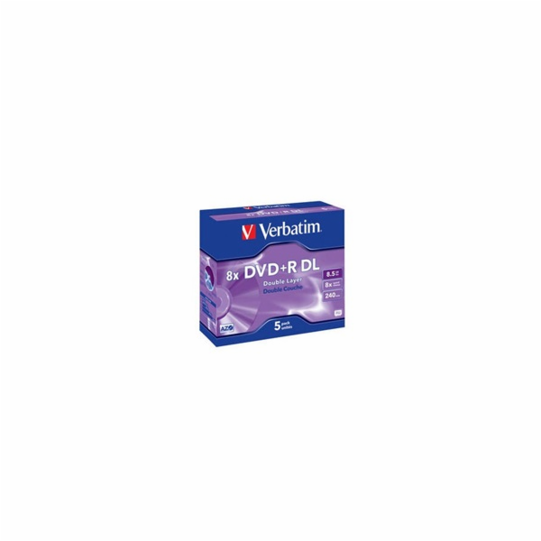 VERBATIM DVD+R(5-pack)DoubleLayer/Jewel/8x/8,5GB