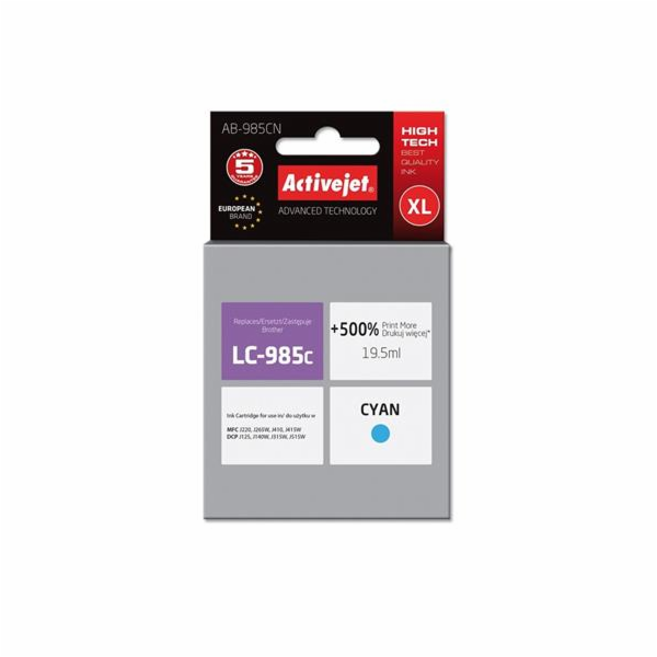 ActiveJet ink cartr. Brother LC-985C - 19 ml - 100% NEW A...
