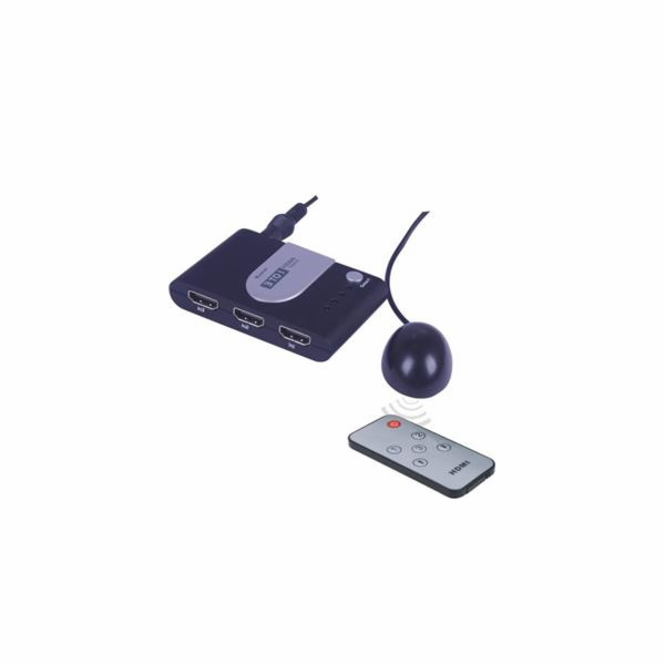 PREMIUMCORD HDMI switch 3:1 s dálkovým ovladačem