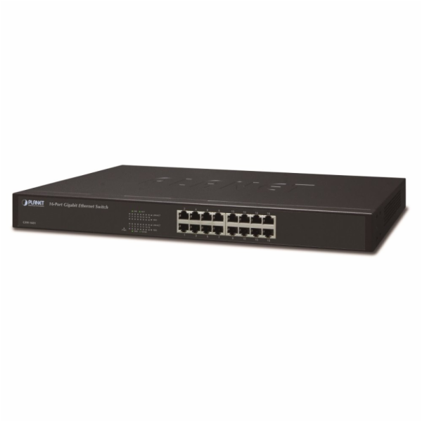 Planet GSW-1601 Switch 16x 10/100/1000, kov, rackmount, f...