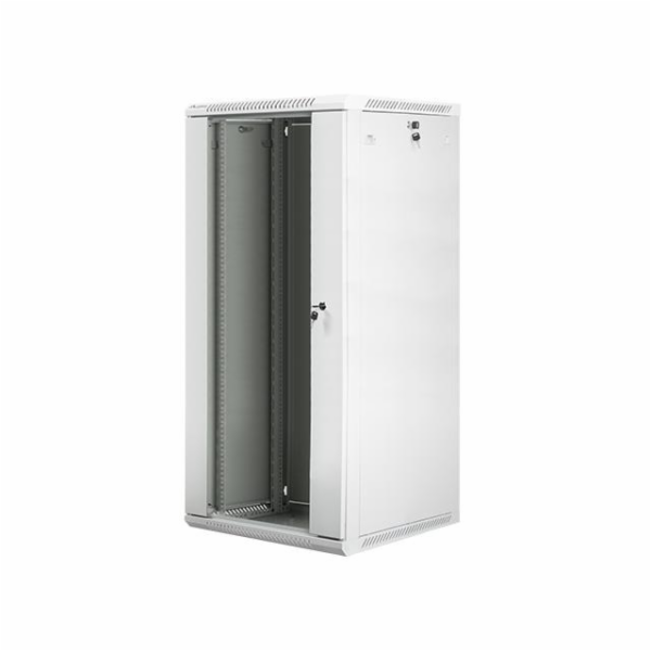 Lanberg skříň, závěsná 19, 27U, 600x600, šedá, (FLAT PACK...