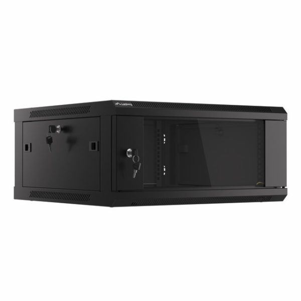 Lanberg závěsná skříňka 19, 4U, 600x600, černá (FLAT PACK...