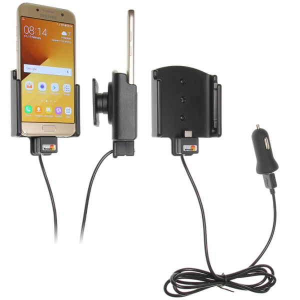 Brodit držák do auta nastavitelný s USB-C a nabíjením z c...