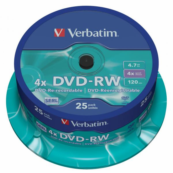 VERBATIM DVD-RW(25-pack)Spindle/4x/4.7GB