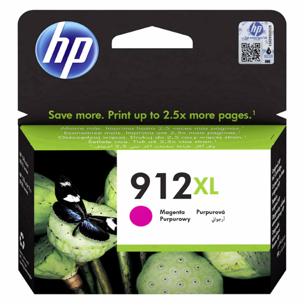 HP 912XL High Yield Magenta Original Ink Cartridge (825 p...