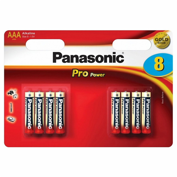 1x8 Panasonic Pro Power LR 03 Micro AAA