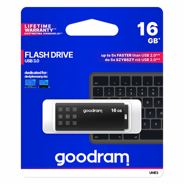 Goodram UME3 USB flash drive 16 GB USB Type-A 3.0 (3.1 Ge...