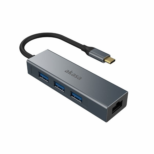 AKASA adaptér USB Type-C 4-In-1 Hub with Ethernet