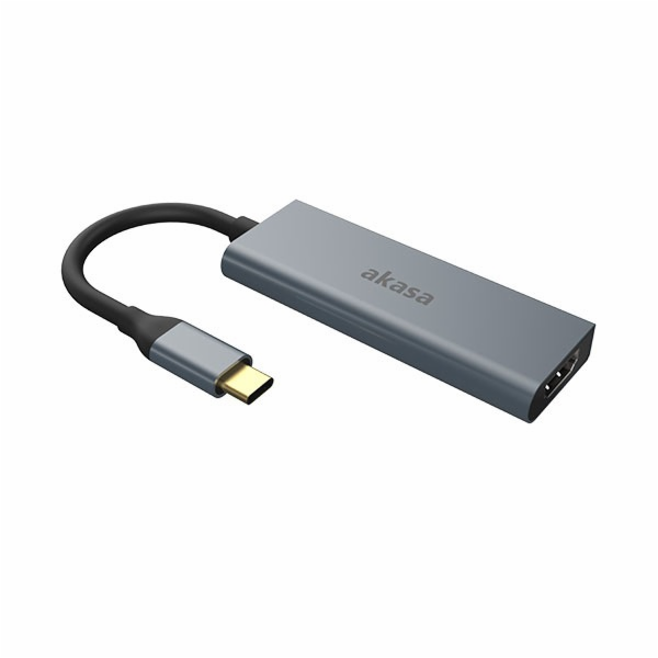 AKASA adaptér 4-In-1 USB Type-C na HDMI 4K@30Hz, USB Type...