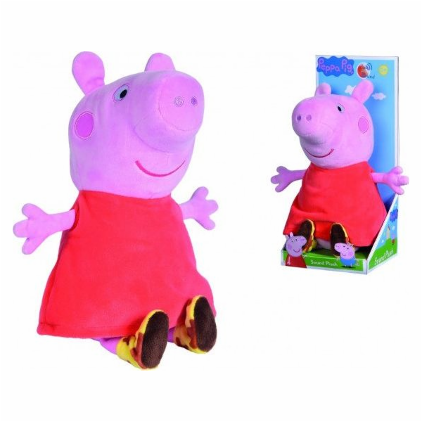 Simba-Dickie Peppa Pig se zvukem (růžová/červená, 22 cm)