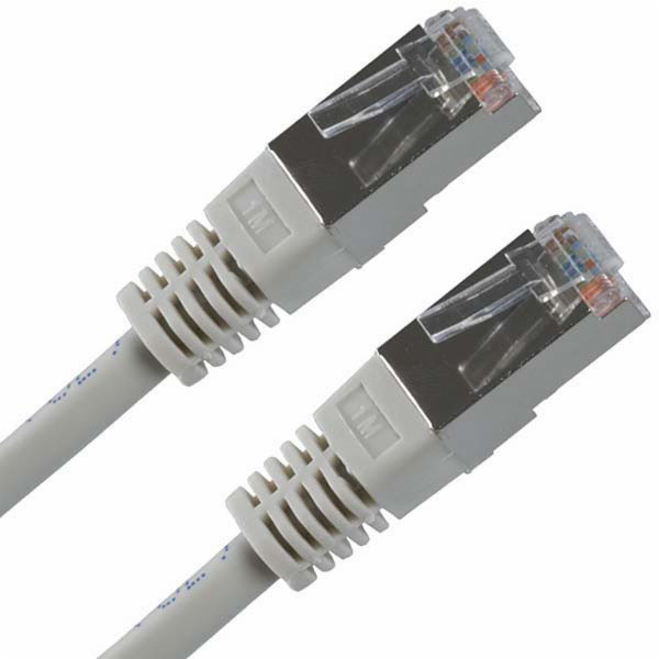FTP patchcord, Cat.5e, RJ45 M-0,5m, chroniony, szary, eco...