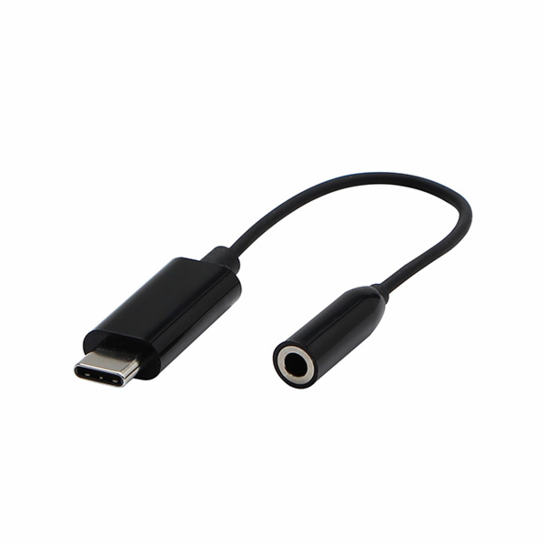 USB adaptér USB-C - Jack 3,5 mm černý