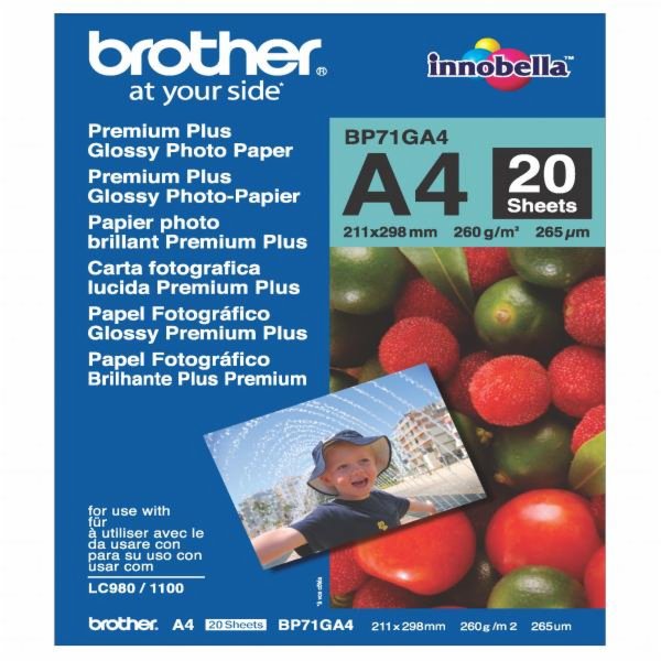 Fotopapír Brother pro tiskárnu A4 (BP71GA4)
