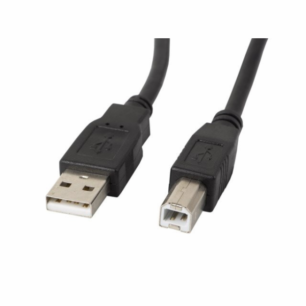 LANBERG USB - A (M) na USB - B (M) 2.0, kabel 0,5m, černý
