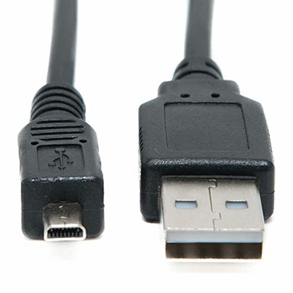 Logo kabelu USB USB-A – miniUSB 1,8 m černý (31180)