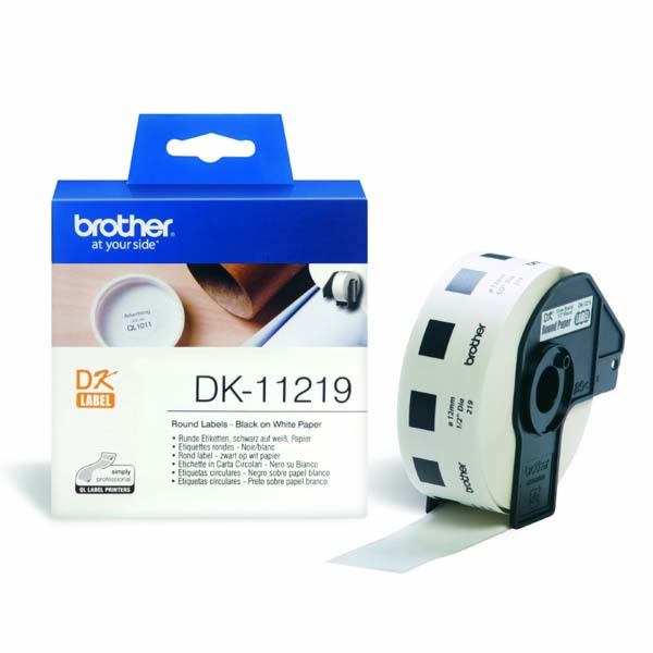 Brother DK11219  papírové štítky bílá  1