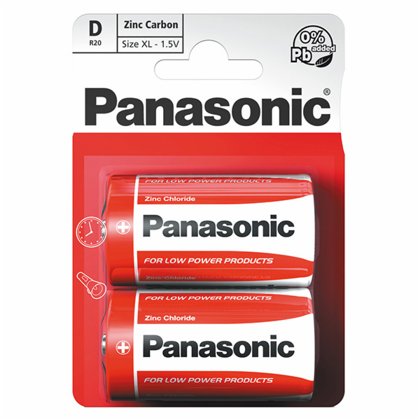 baterie Panasonic 1,5  D  2-pack  blistr