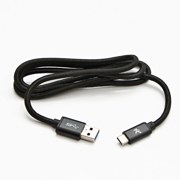 Kabel USB Logo USB-A - USB-C 1 m Černý