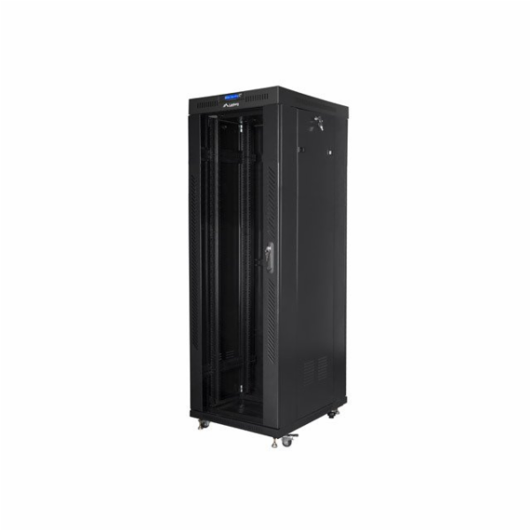 Stojací instalační skříňka 19 37u 600x800 černá, lcd skle...
