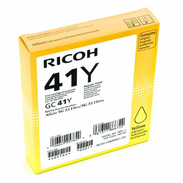Ricoh gelový inkoust GC 41Y / 405764 (žlutý)