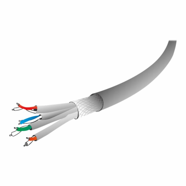 Propojovací kabel Cat.6A S / FTP LSZH 1m fialový