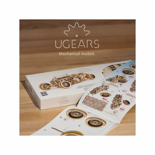Ugears 3D dřevěné mechanické puzzle U9 Auto (Grand Prix)