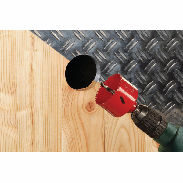 Wolfcraft Bi-metalová děrovka 6-hr.stopka+vrták o 54 mm