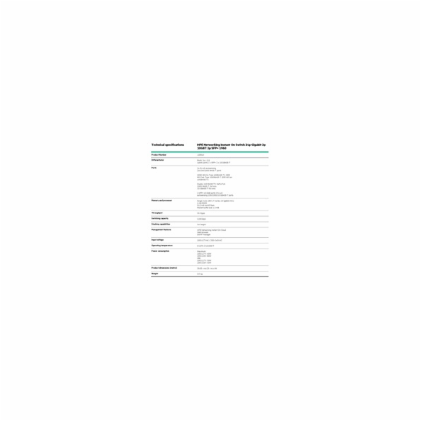 Aruba Instant On 1960 24G 2XGT 2SFP+ Switch