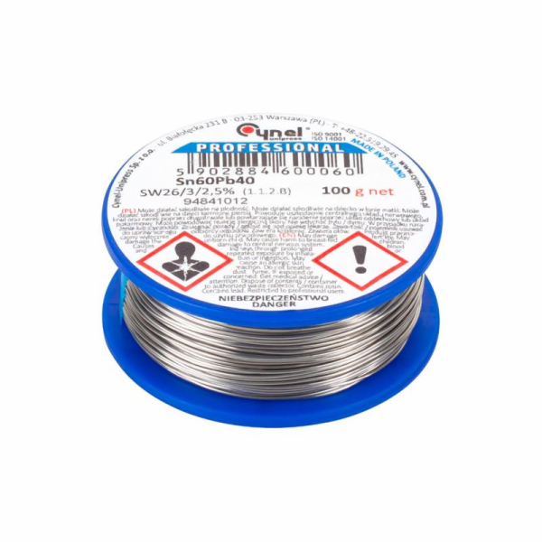 Mega Tin s kalafunou na pájení LC60 1,5mm, cívka 100g (60...