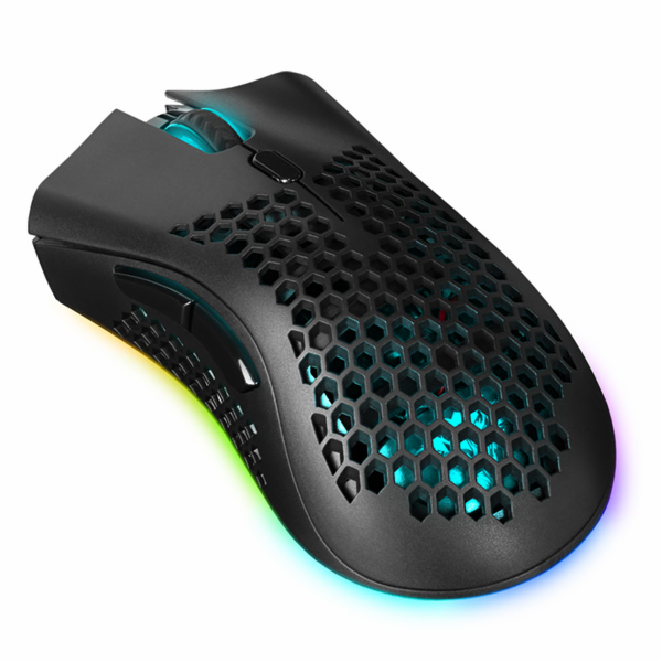 Bezdrátová herní myš Warlock GM-709L Optic RF RGB 2400 dp...