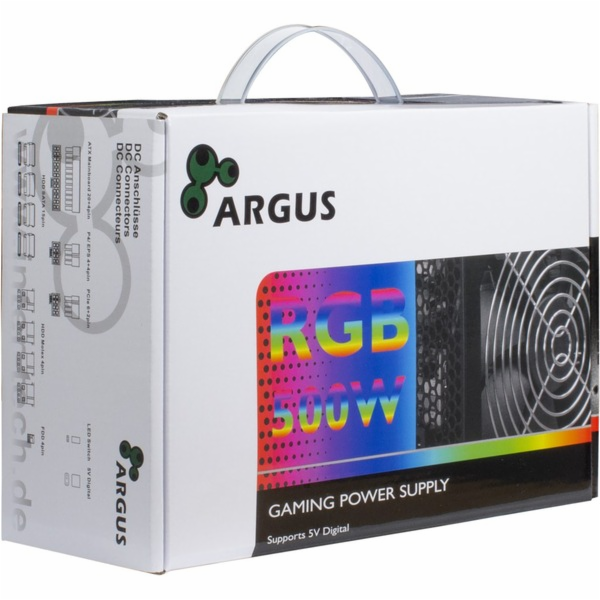 Inter-Tech Inter-Tech Netzteil 500W Argus RGB-500W II 140...