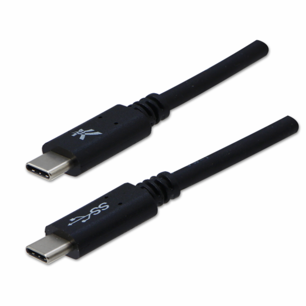 Logo kabelu USB USB-C - USB-C 1 m Černá