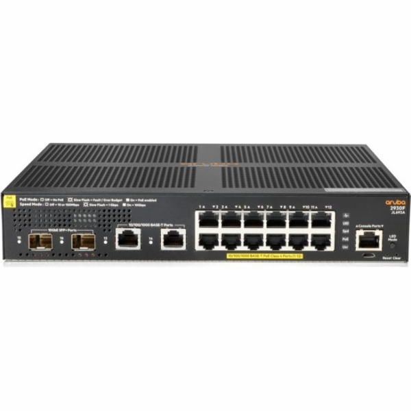 Hewlett Packard Enterprise Aruba 2930F 12G PoE+ (139W PoE...