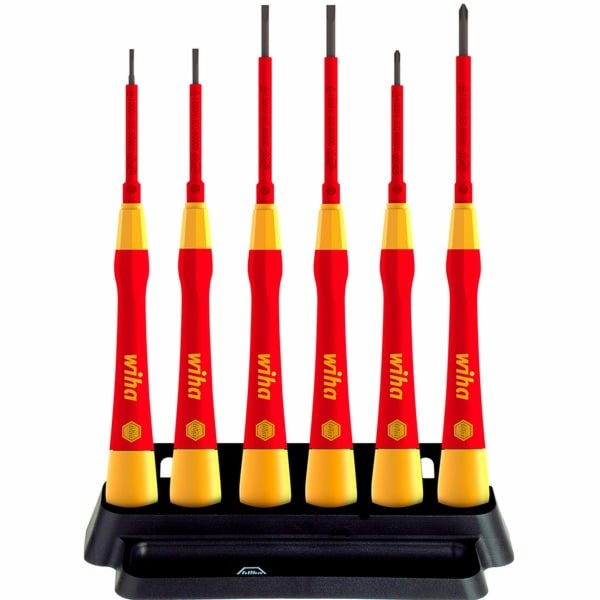 Wiha Feinschraubendreher-Set PicoFinish electric (rot/gel...