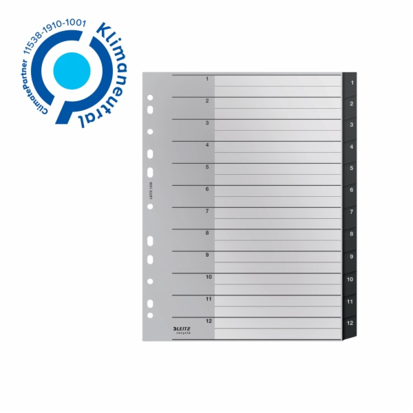 Ekologický rejstřík Leitz, PP, extra široký, 1-12 LEITZ E...