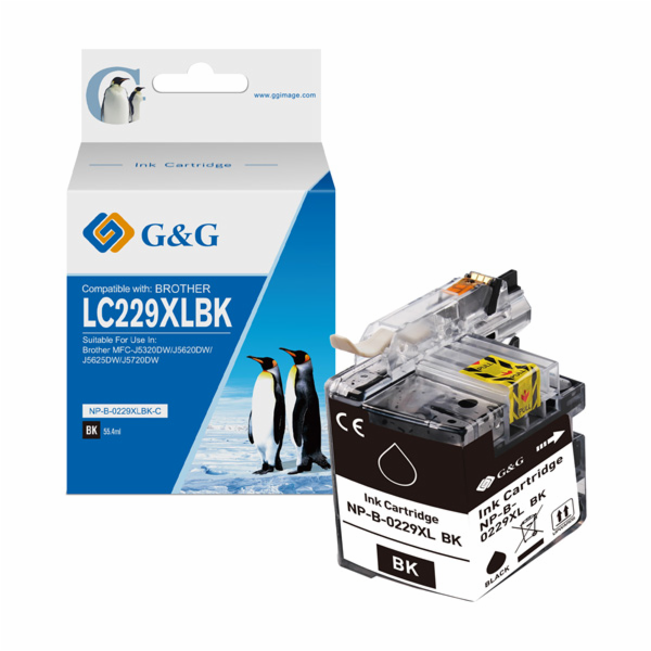 G&G kompatibilní inkoust / inkoust s LC-229XL, černý, 240...