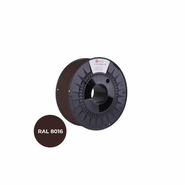 C-TECH Tisková struna (filament) PREMIUM LINE, PLA, mahag...