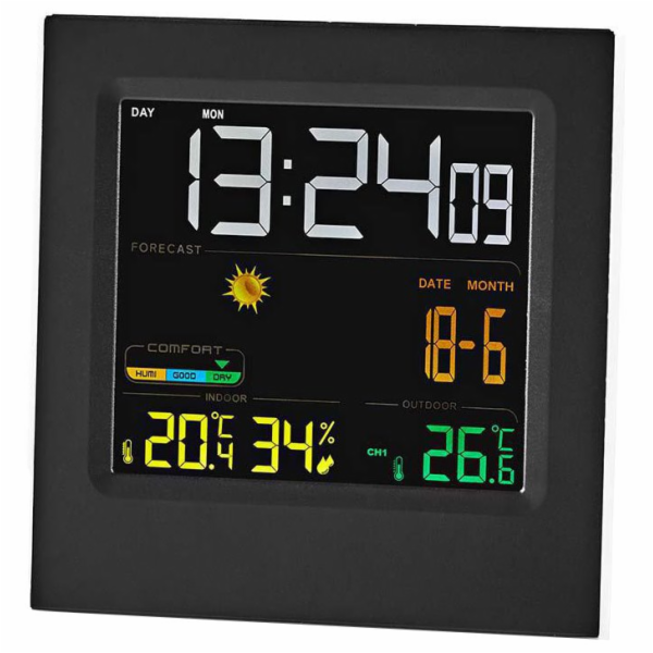 NEDIS meteostanice/ vnitřní a venkovní/ digitální/ bezdrá...