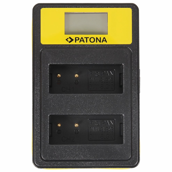 PATONA nabíječka Foto Dual Panasonic DMW-BLG10 s LCD,USB