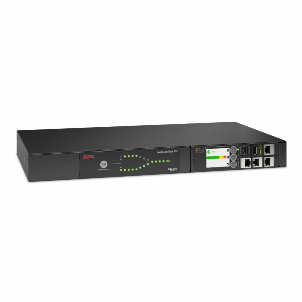 APC NetShelter Rack ATS, 230V, 16A, (8)C13 (1)C19 out, 1U...