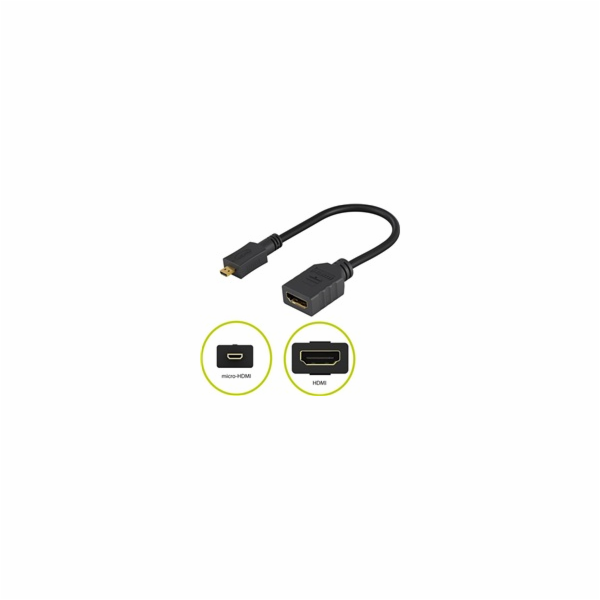 PremiumCord Flexi adaptér HDMI Typ A samice - micro HDMI ...