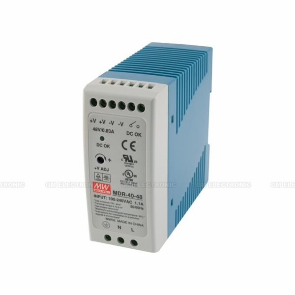 MEANWELL - MDR-40-48 - Průmyslový napájecí zdroj 48V 40W ...