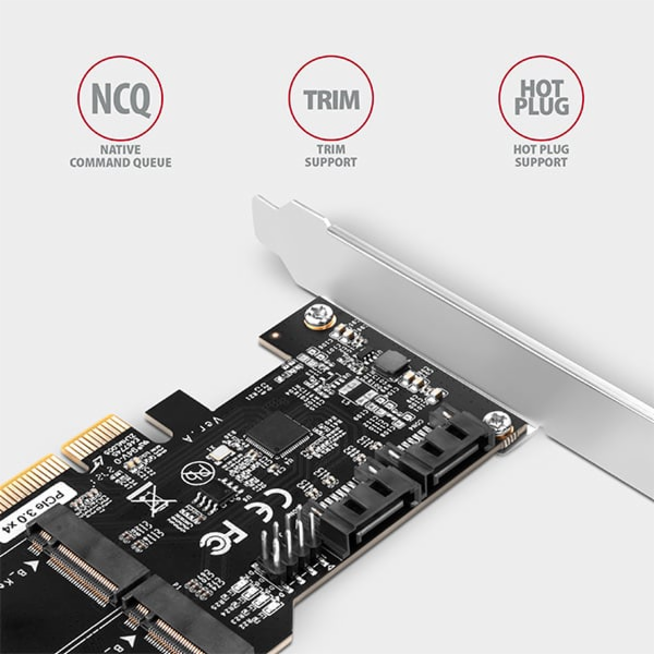 AXAGON PCES-SA4M2, PCIe řadič - 2x interní SATA 6G port +...