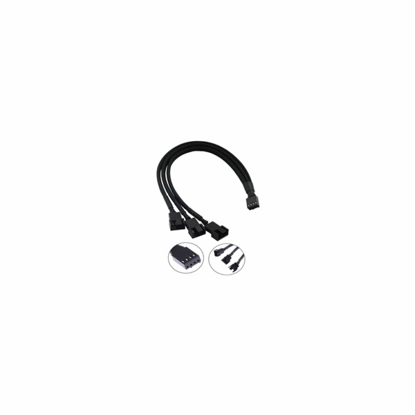1stCOOL redukce pro ventilátory 1x 4pin PWM na 3x 4pin PWM