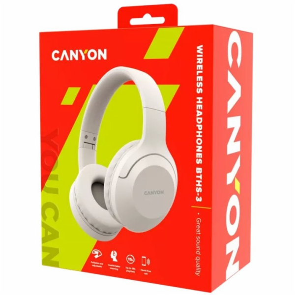 CANYON headset BTHS-3, USB-C, BT V5.1 JL6956, baterie 300...