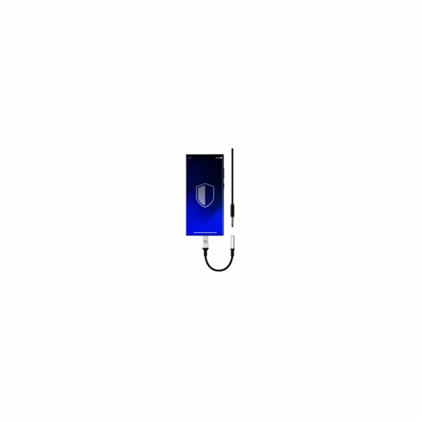 3mk adaptér USB-C/Jack 3,5mm (samice) 0,15m, černo-stříbrná
