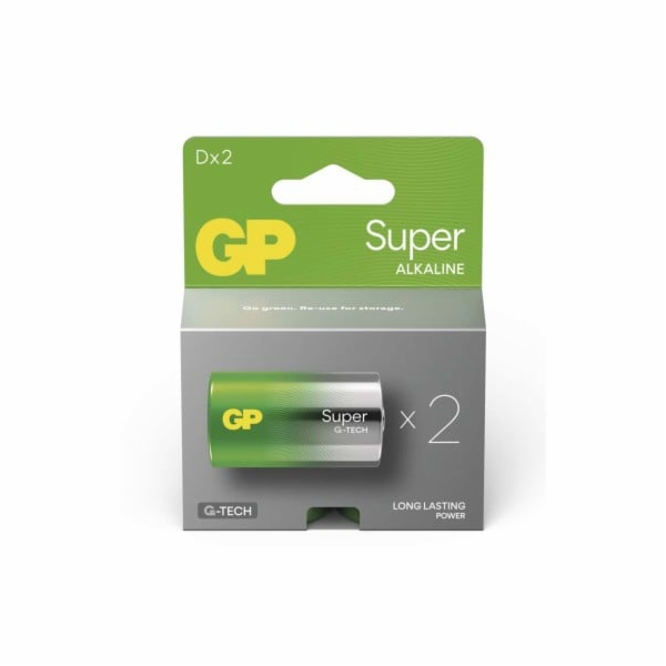 GP D Super alkalická (LR20) - 2 ks