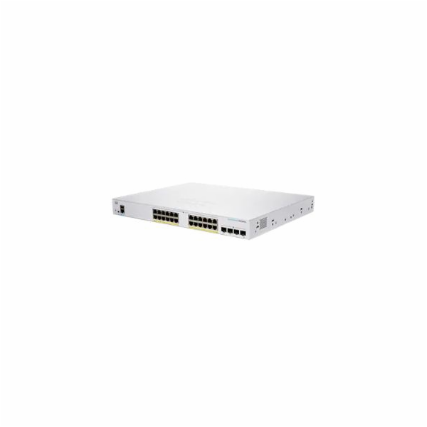 Cisco switch CBS250-24P-4G (24xGbE,4xSFP,24xPoE+,195W,fan...