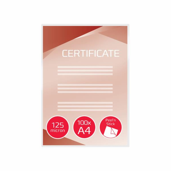 GBC Samolepicí laminovací kapsy Peel nStick A4 white 100pcs